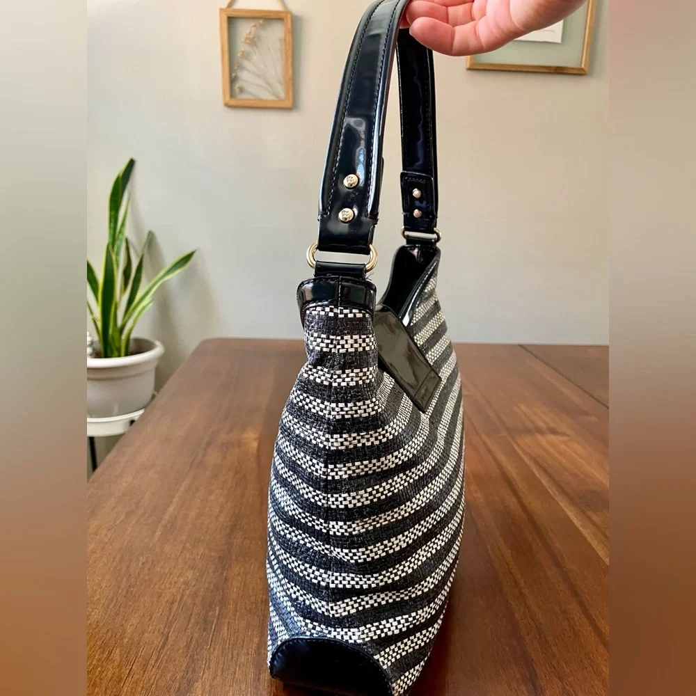 Vintage Kate Spade Y2K Striped Hobo Shoulder Bag - Picture 10 of 11